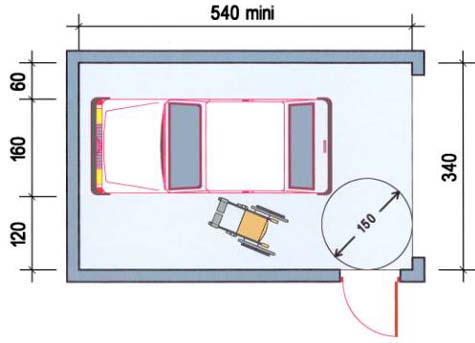 Box de stationnement réservé avec second accès