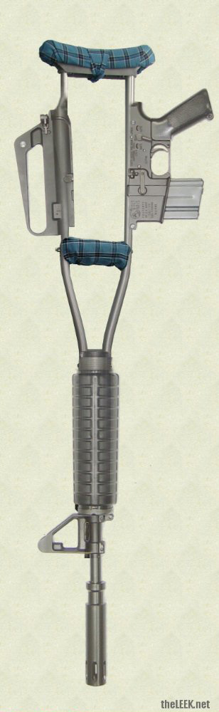 Canne de marche avec option mitraillette de combat