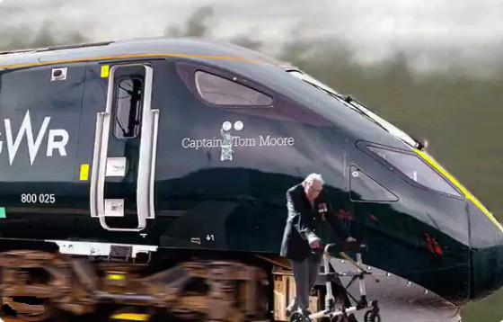 Captain Tom Moore plus rapide que le train a son nom