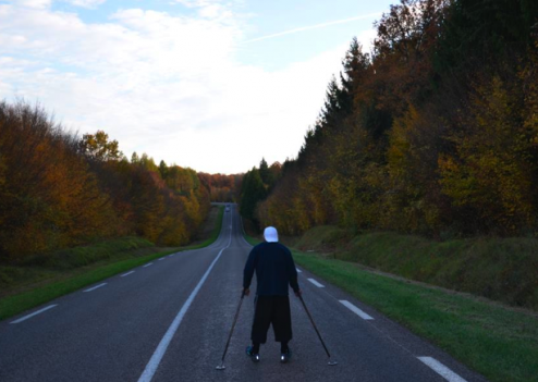 Joe Kals seul sur la route