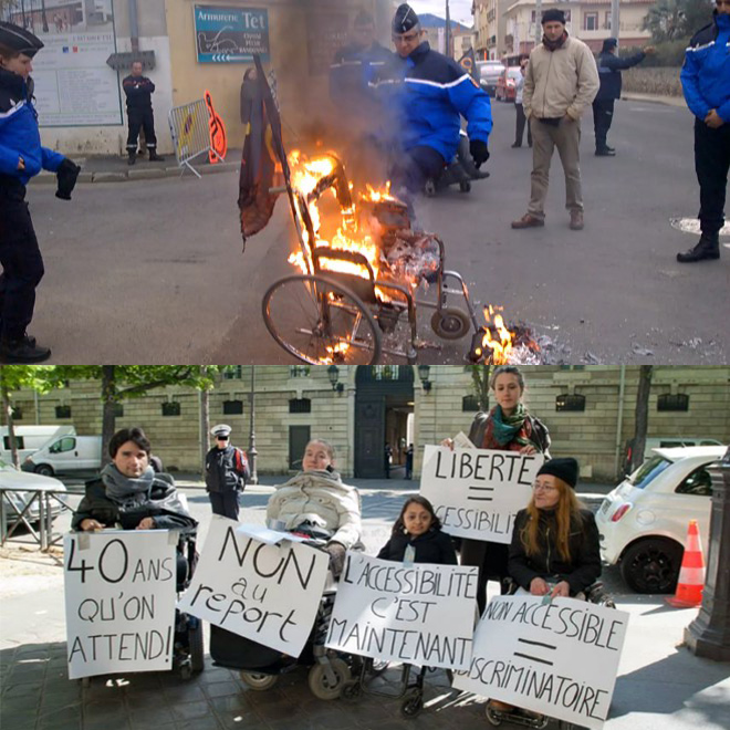 Manifestation contre l'ordonnance et pour le droit a l'accessibilite