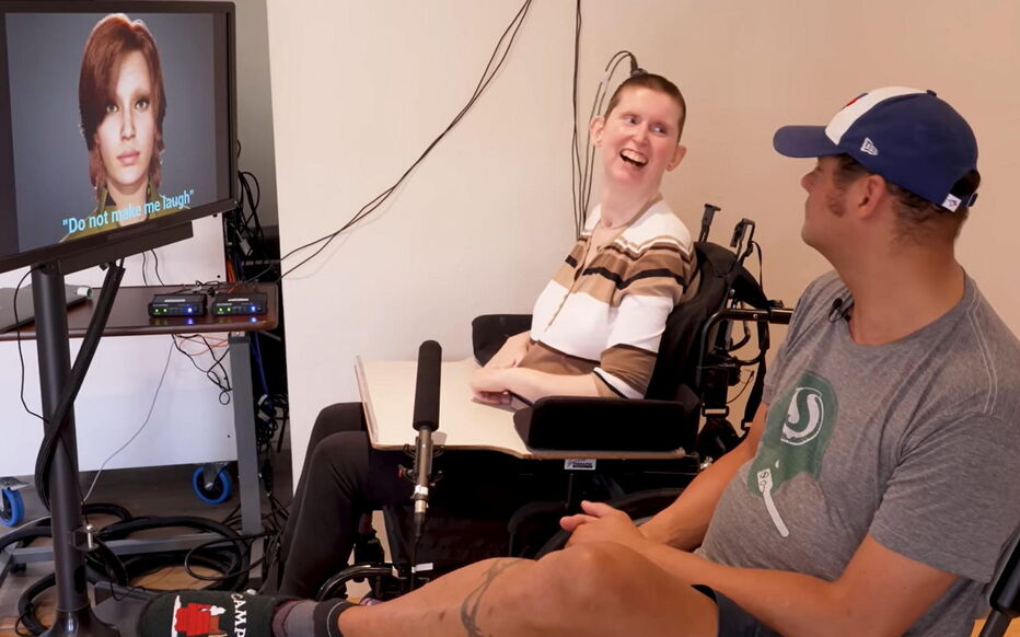 Ann Johnson et la Brain-computer technology experimentale de l'UCSF en 2023, equipe du Dr Edward Chang