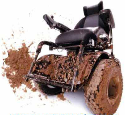 Fauteuil roulant vraiment tout terrain et ça se voit Fauteuil roulant vraiment tout terrain et ça se voit