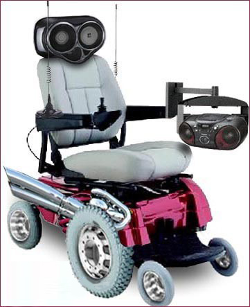 Rockin' Wheelchair ou le fauteuil roulant Audio Blaster - auteur : Deborahb