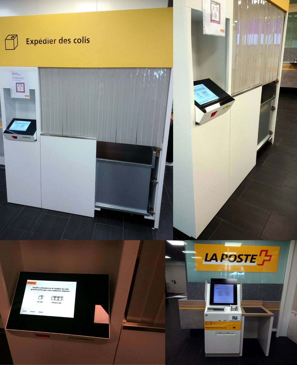 Exemple d'installations et machines dans l'enceinte des bureaux de poste ... et parfaitement inaccessibles ! Exemple d'installations et machines dans l'enceinte des bureaux de poste ... et parfaitement inaccessibles !